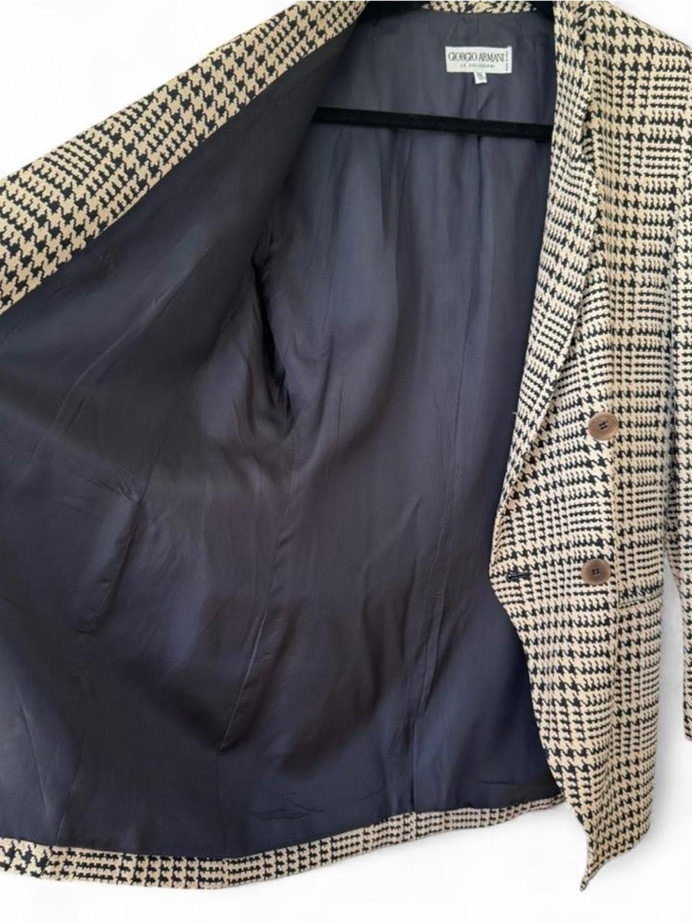 Giorgio Armani Le Collezioni Houndstooth Double-Breasted Blazer IT 44 / US 10 - Picture 7 of 11